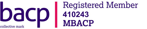 the BACP logo, showcasing Kerry Howard's Registered Member status